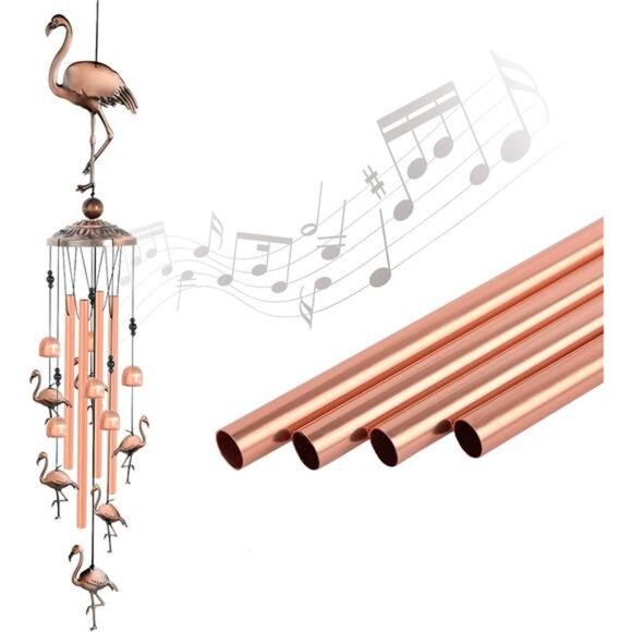 JOBOSI Flamingo Wind Chimes, Gifts for mom Women Grandma Friends Mother, - Picture 5 of 8